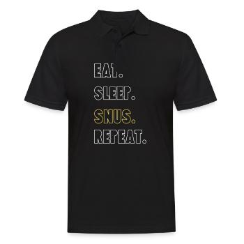 Snus - Männer Poloshirt - Schwarz - Vorne - Kai (181cm)