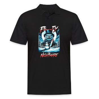 Frosty The Nightmare Festive Slasher Candy Cane - Männer Poloshirt - Schwarz - Vorne - Kai (181cm)
