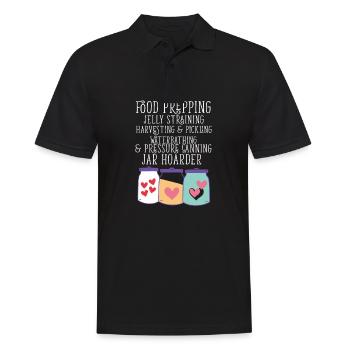 Jar Hoarder Homesteady citation confiture maker alimentaire - Polo Homme - noir - Devant - Kai (181cm)