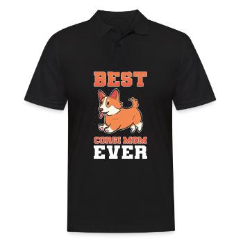 Corgi Maman Maman Fête des Mères - Polo Homme - noir - Devant - Kai (181cm)