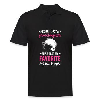 Softball Joueur de softball Grand-mère Mamie - Polo Homme - noir - Devant - Kai (181cm)