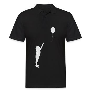 Balloon Girl Street Art Classic - Men's Polo Shirt - black - Front - Kai (181cm)