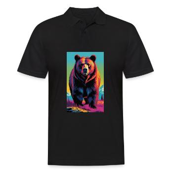 Bear | Brown Bear | Grizzly Bear | Animals - Men's Polo Shirt - black - Front - Kai (181cm)