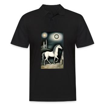 Cheval | Équitation | Animaux | Monture | Coloré - Polo Homme - noir - Devant - Kai (181cm)