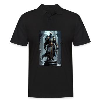 Schach | Schachfigur | Schachspieler - Männer Poloshirt - Schwarz - Vorne - Kai (181cm)
