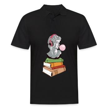 Downtown Girl Aesthetic Statue Of David Coquette - Men's Polo Shirt - black - Front - Kai (181cm)