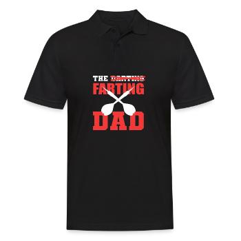 The Fart Father Funny Father Gift - Men's Polo Shirt - black - Front - Kai (181cm)