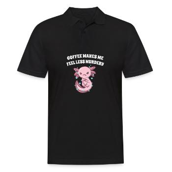 Kaffee lässt mich weniger mörderisch sarkastisch l - Männer Poloshirt - Schwarz - Vorne - Kai (181cm)