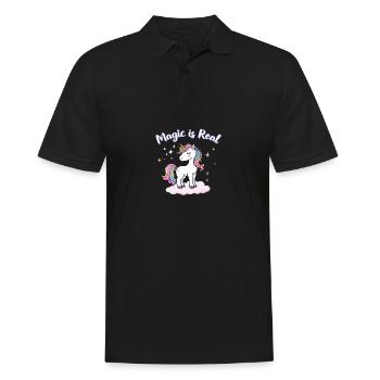 La magie est une véritable licorne Inspiration L’art pour les rêveurs - Polo Homme - noir - Devant - Kai (181cm)