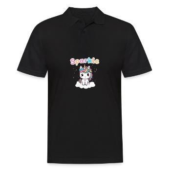 Sparkle Unicorn Magic for Dreamers and Believers - Men's Polo Shirt - black - Front - Kai (181cm)