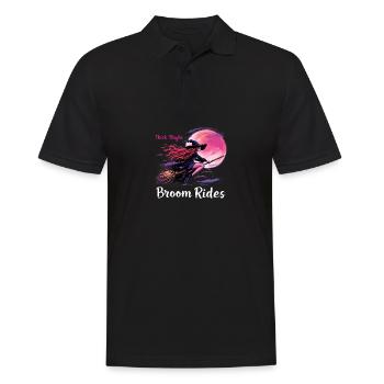 Dicke Oberschenkel Besenreiten Halloween Abenteuer - Männer Poloshirt - Schwarz - Vorne - Kai (181cm)