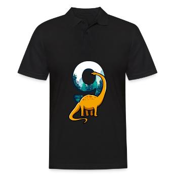 Wild 9 ans 9ème anniversaire Dino Dinosaur Trex - Polo Homme - noir - Devant - Kai (181cm)