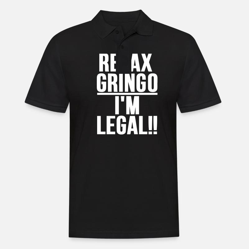 relax gringo - Männer Poloshirt - Schwarz