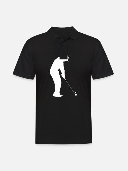Golf Golfer Golfer Golf Course - Men's Polo Shirt - black