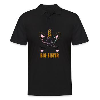 Big Sister Unicorn - Men's Polo Shirt - black - Front - Kai (181cm)