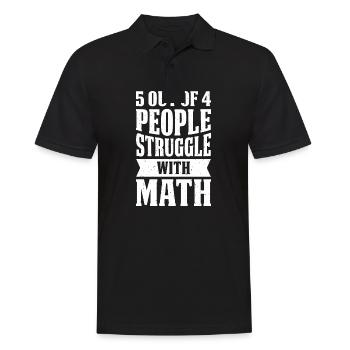 Math Mathe Teacher - Männer Poloshirt - Schwarz - Vorne - Kai (181cm)