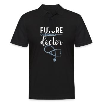 Arzt Ärztin Medizinstudium Medizinstudent Doktor - Männer Poloshirt - Schwarz - Vorne - Kai (181cm)