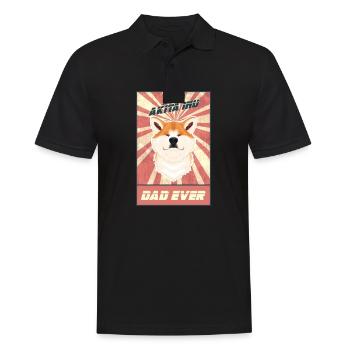 Best Akita Inu Dad Ever I Akita Inu Lover - Männer Poloshirt - Schwarz - Vorne - Kai (181cm)