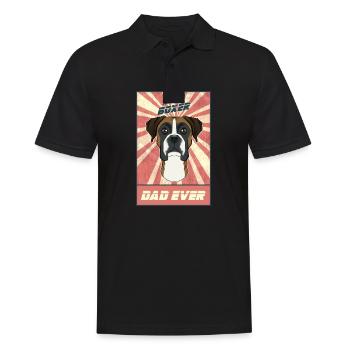 Best Boxer Dad Ever I Boxer Lover - Men's Polo Shirt - black - Front - Kai (181cm)