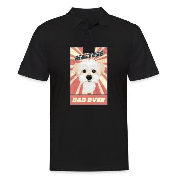 Best Maltese Dad Ever I Maltese Lover - Männer Poloshirt - Schwarz - Vorne - Kai (181cm)