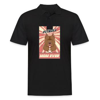 Meilleure maman Pitbull Ever I Pitbull Lover - Polo Homme - noir - Devant - Kai (181cm)