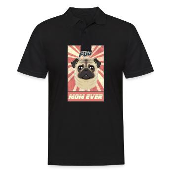 Best Pug Mom Ever I Pug Lover - Männer Poloshirt - Schwarz - Vorne - Kai (181cm)