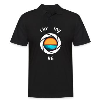I love my R6 - Men's Polo Shirt - black - Front - Kai (181cm)