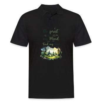 Forest Quote - Et dans la forêt je vais - Polo Homme - noir - Devant - Kai (181cm)