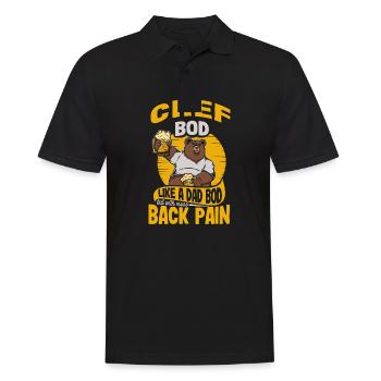 Chef Bod Like A Dad Bod Kitchen Cook Funny - Men's Polo Shirt - black - Front - Kai (181cm)