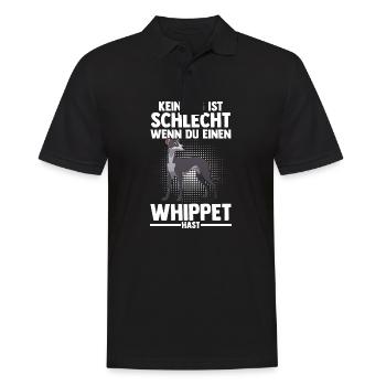Hund Whippet - Männer Poloshirt - Schwarz - Vorne - Kai (181cm)