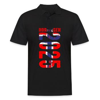 Urlaub Norwegen 2025 Fischer Angelteam Karpfen Ang - Männer Poloshirt - Schwarz - Vorne - Kai (181cm)