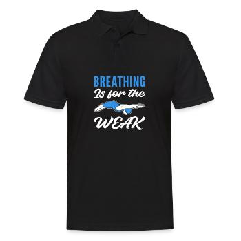 Für die Schwachen Schwimmtrainer Gift - Männer Poloshirt - Schwarz - Vorne - Kai (181cm)