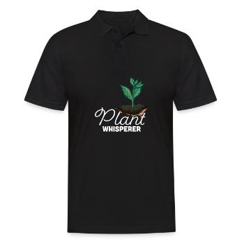 Vintage Gärtner Zitat Pflanze Flüsterer lustiger G - Männer Poloshirt - Schwarz - Vorne - Kai (181cm)