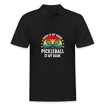 Pickleball Dad funny quote father pickleball Vin - Men's Polo Shirt - black - Front - Kai (181cm)