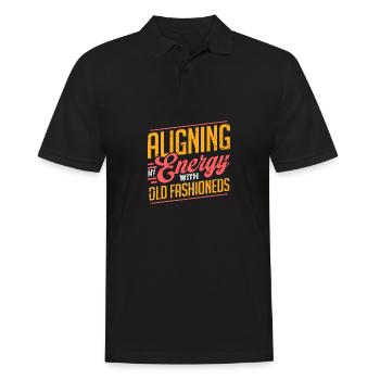 Aligning My Energy With Old Fashioneds Design - Men's Polo Shirt - black - Front - Kai (181cm)