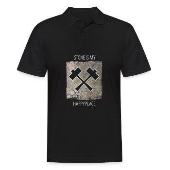 Steinmetz Steinbildhauer Spruch - Männer Poloshirt - Schwarz - Vorne - Kai (181cm)