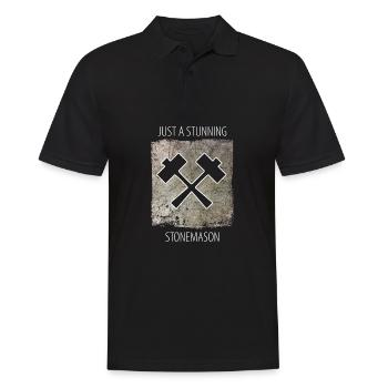 Steinmetz Steinbildhauer Spruch - Männer Poloshirt - Schwarz - Vorne - Kai (181cm)