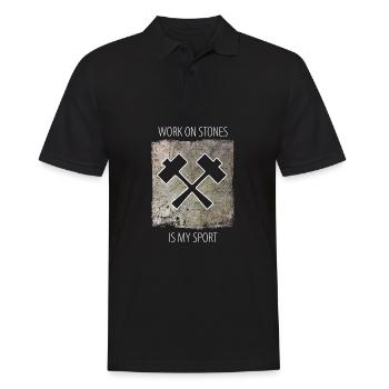 Steinmetz Steinbildhauer Spruch - Männer Poloshirt - Schwarz - Vorne - Kai (181cm)