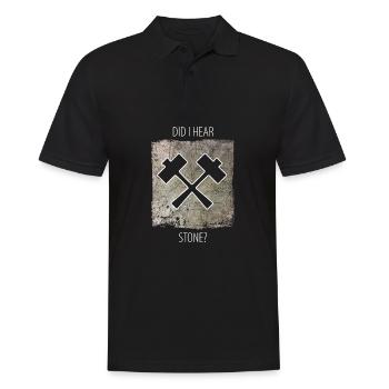 Steinmetz Steinbildhauer Spruch - Männer Poloshirt - Schwarz - Vorne - Kai (181cm)