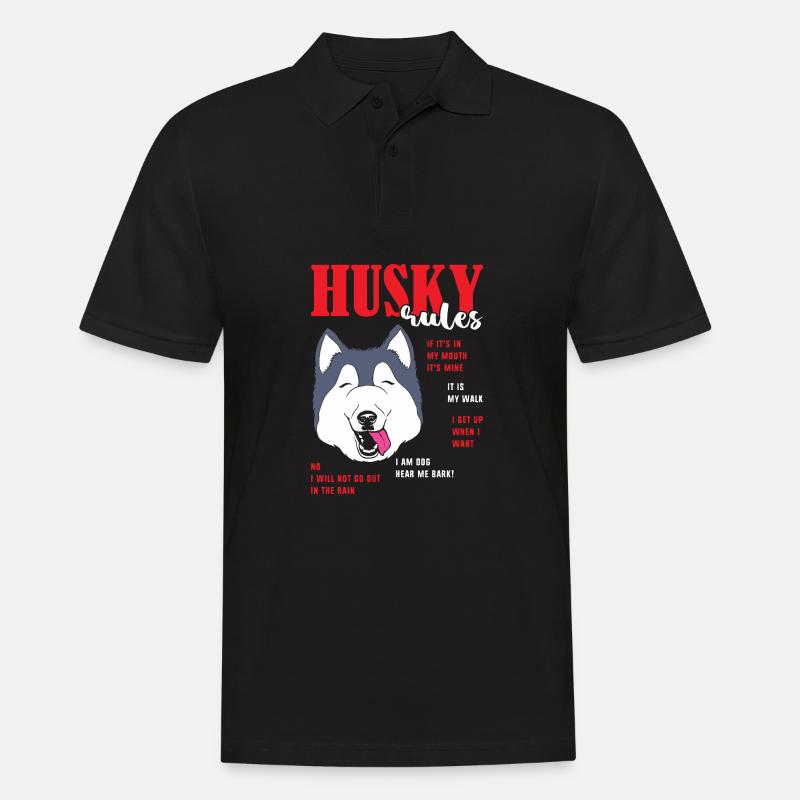 Sibirischer Husky - Männer Poloshirt - Schwarz