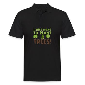 Je veux juste planter des arbres! Arbor Day Tree Earth - Polo Homme - noir - Devant - Kai (181cm)