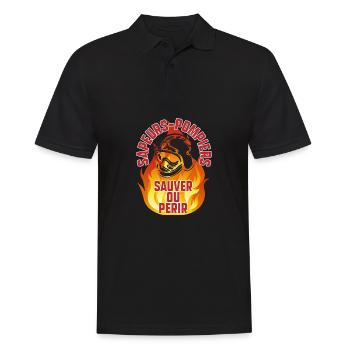 Sapeurs-pompiers sauver ou périr - Polo Homme - noir - Devant - Kai (181cm)