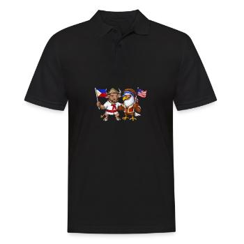 Philippinisch-amerikanisches Erbe - Männer Poloshirt - Schwarz - Vorne - Kai (181cm)