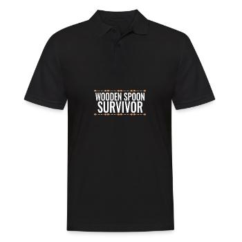 Wooden Spoon Survivor Adulting Meme I Survived - Männer Poloshirt - Schwarz - Vorne - Kai (181cm)