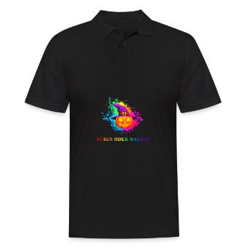 Halloween Süßes oder Saures Geschenkidee - Männer Poloshirt - Schwarz - Vorne - Kai (181cm)