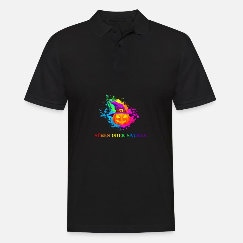 Halloween Süßes oder Saures Geschenkidee - Männer Poloshirt - Schwarz