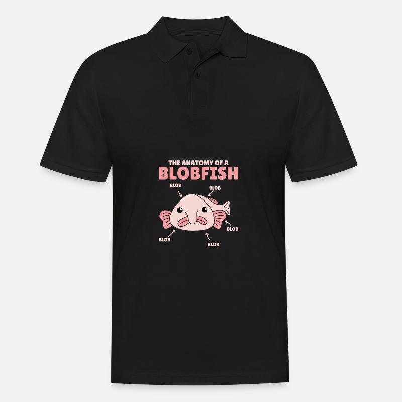Blobfish Explication Anatomie d’un Blobfish - Polo Homme - noir