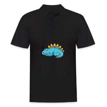Dino dort mignon idée cadeau dinosaure - Polo Homme - noir - Devant - Kai (181cm)