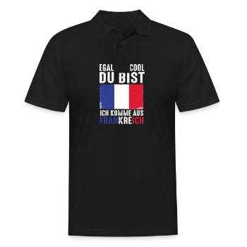 Français Français France - Polo Homme - noir - Devant - Kai (181cm)