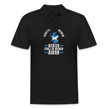 Scots Scottish Scotland - Men's Polo Shirt - black - Front - Kai (181cm)